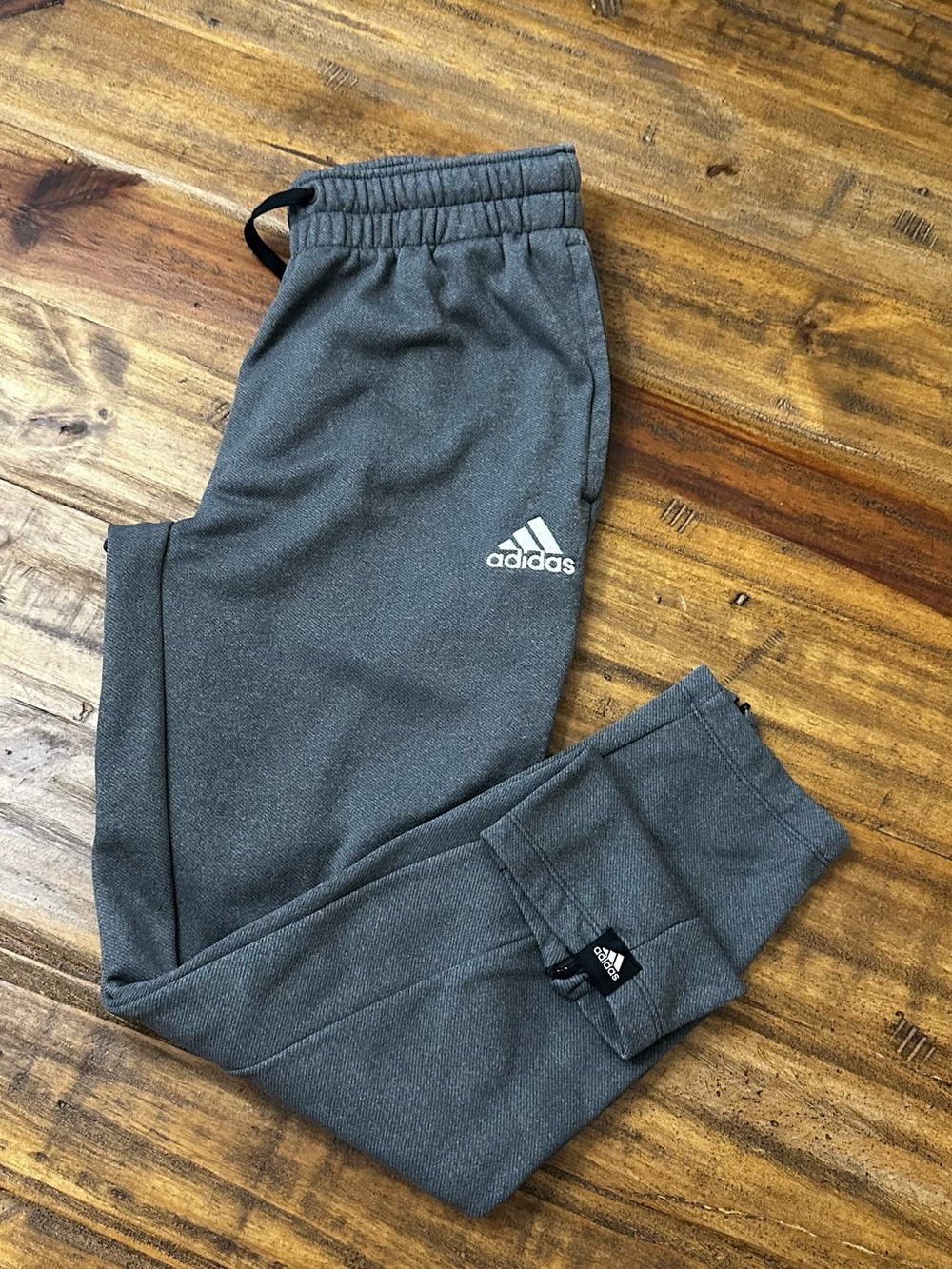 adidas Kids Charcoal Gray Jogger Sweatpants